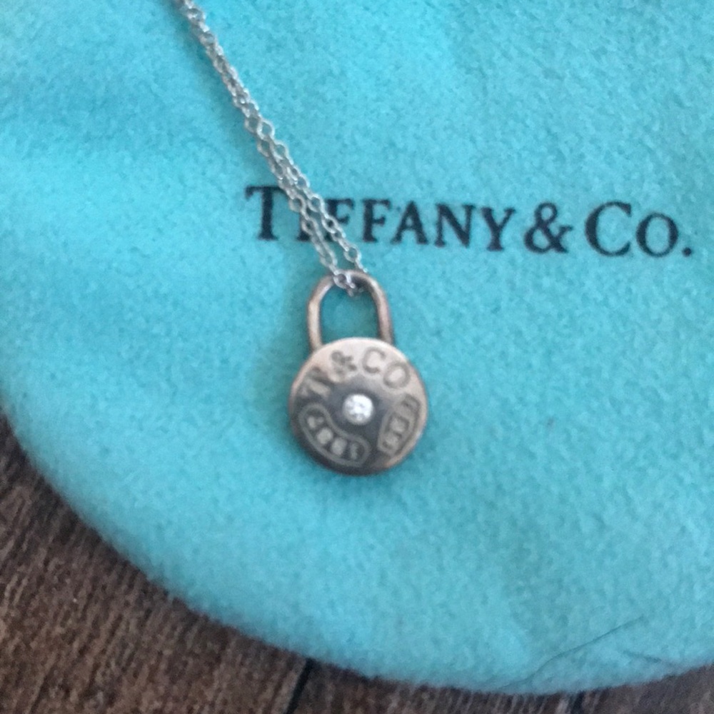Tiffany and Co padlock charm necklace